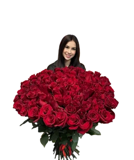 Букет 101 красная роза 1 метр