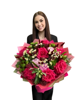 Букет "Малиновый сорбет."