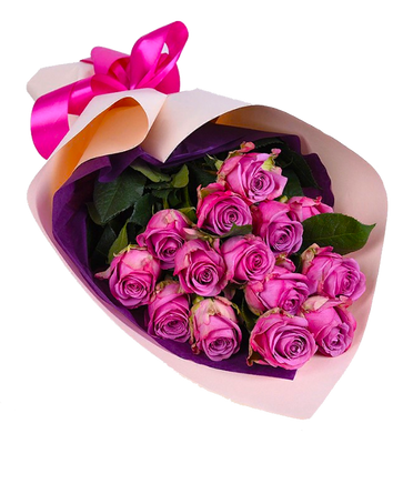 Фото товара «Букет из 15 розовых роз»