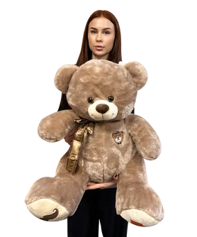 Мишка плюшевый коричневый