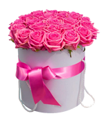 Фото товара «Шляпная коробка с розовыми розами» №1