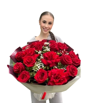 Букет "Красный вихрь".
