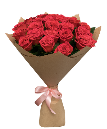 Фото товара «Бордовые розы в крафте»