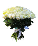 Фото товара «51 белая роза эквадор» №1
