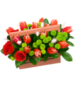 Фото товара «Ящик с тюльпанами Красная поляна» №1